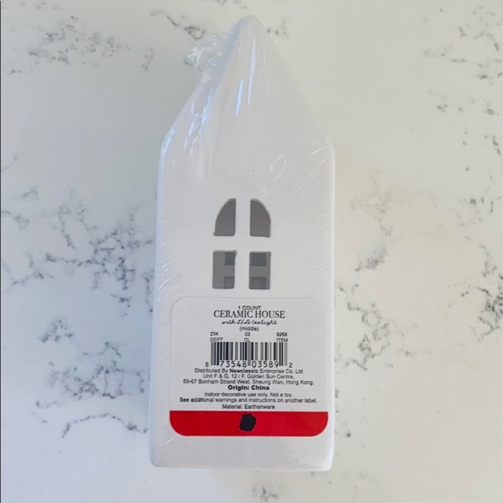 White Ceramic Tall Light Up House - Picture 11 of 15
